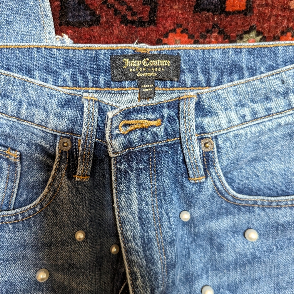 Juicy Couture ankle denim jeans with pearls - Picture 2 of 6